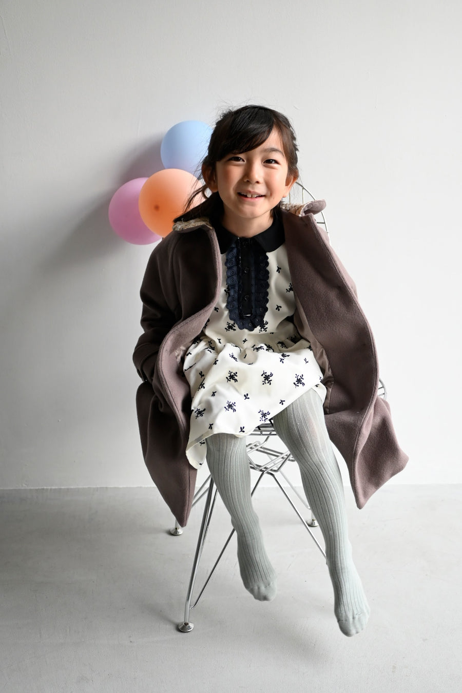 【ORDER】Tweed collar coat / brown