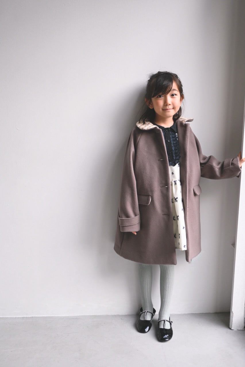 【ORDER】Tweed collar coat / brown