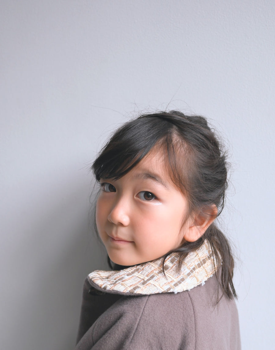 【ORDER】Tweed collar coat / brown