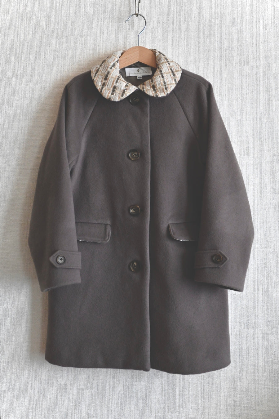 【ORDER】Tweed collar coat / brown