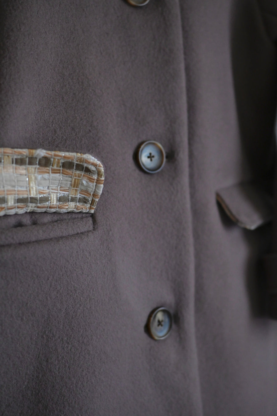 【ORDER】Tweed collar coat / brown