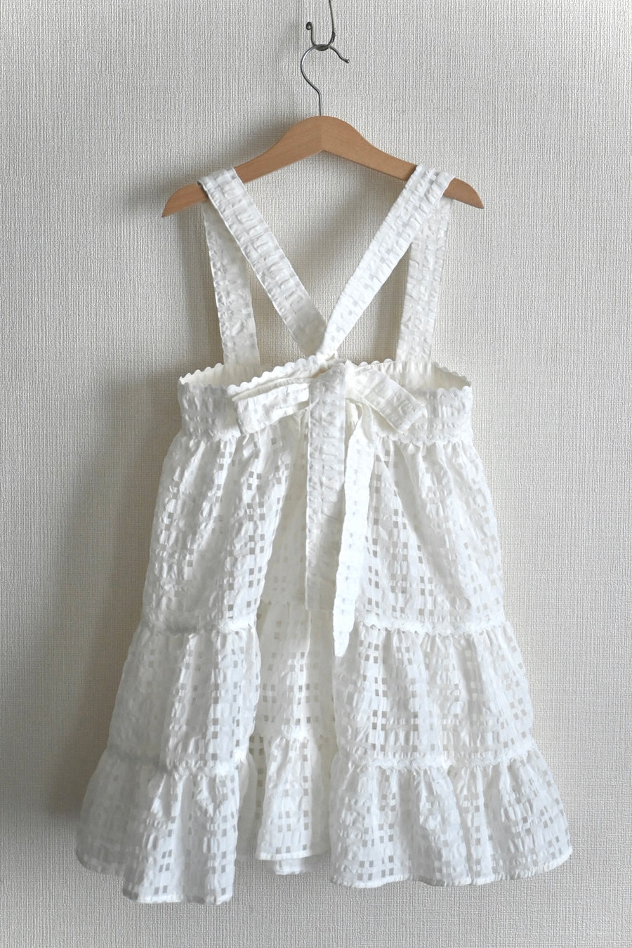 【ORDER】Check organdy skirt / white