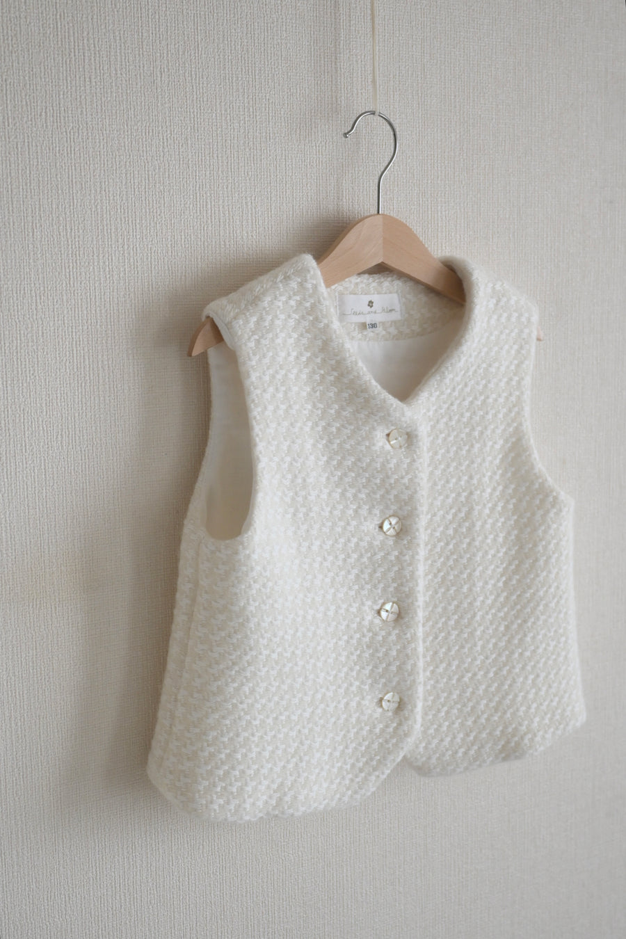 【ORDER】haundstooth knit vest