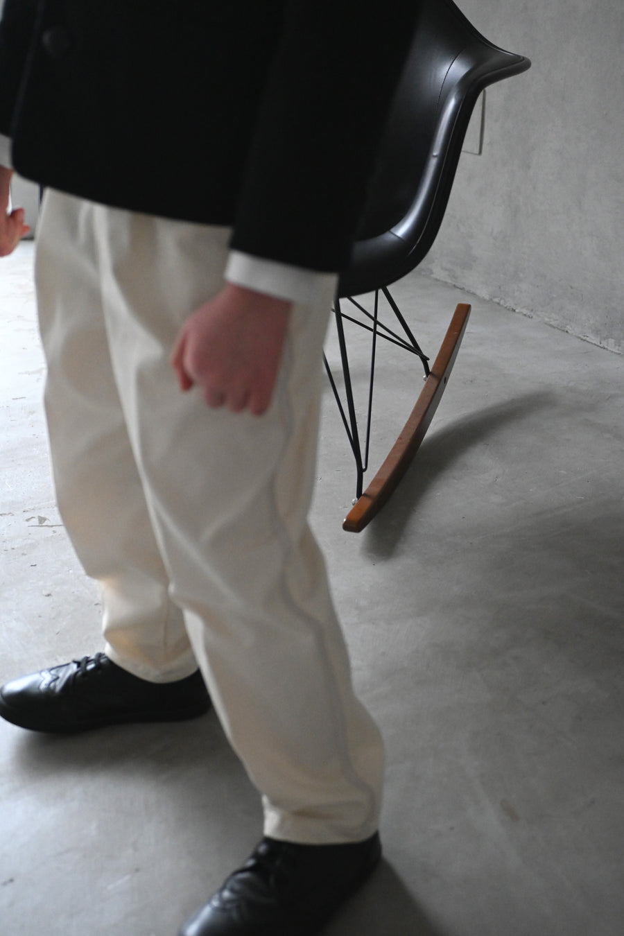 【ORDER】Chino striped pants   NAVY/OFF WHITE