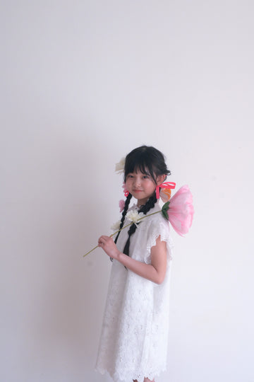 Frill sleeve box dress
