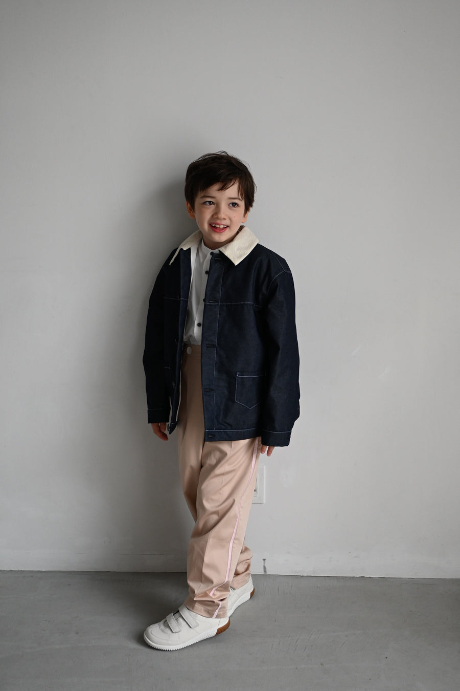 【ORDER】Cotton satin striped pants.      black/pink