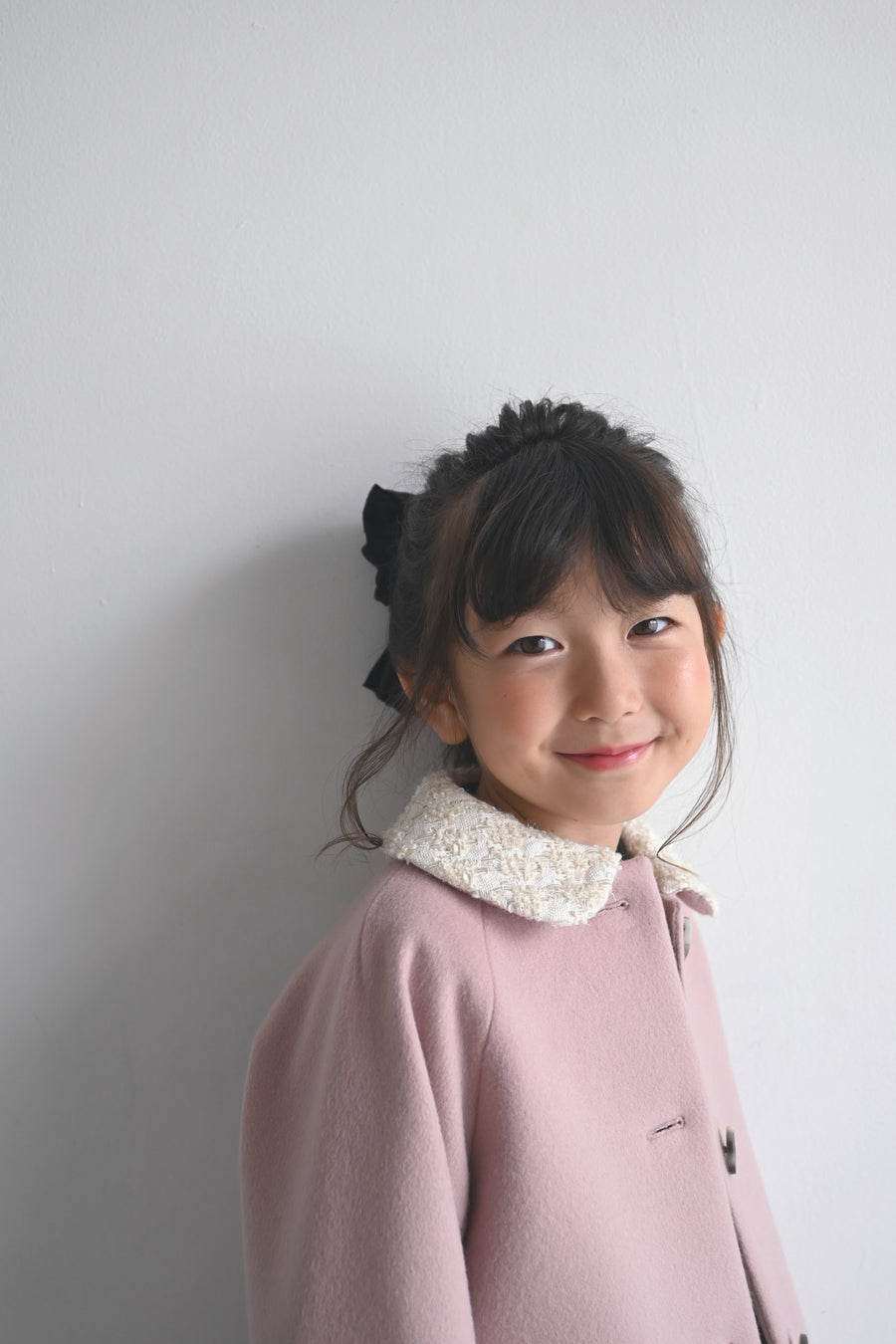 【ORDER】Tweed collar coat / pink