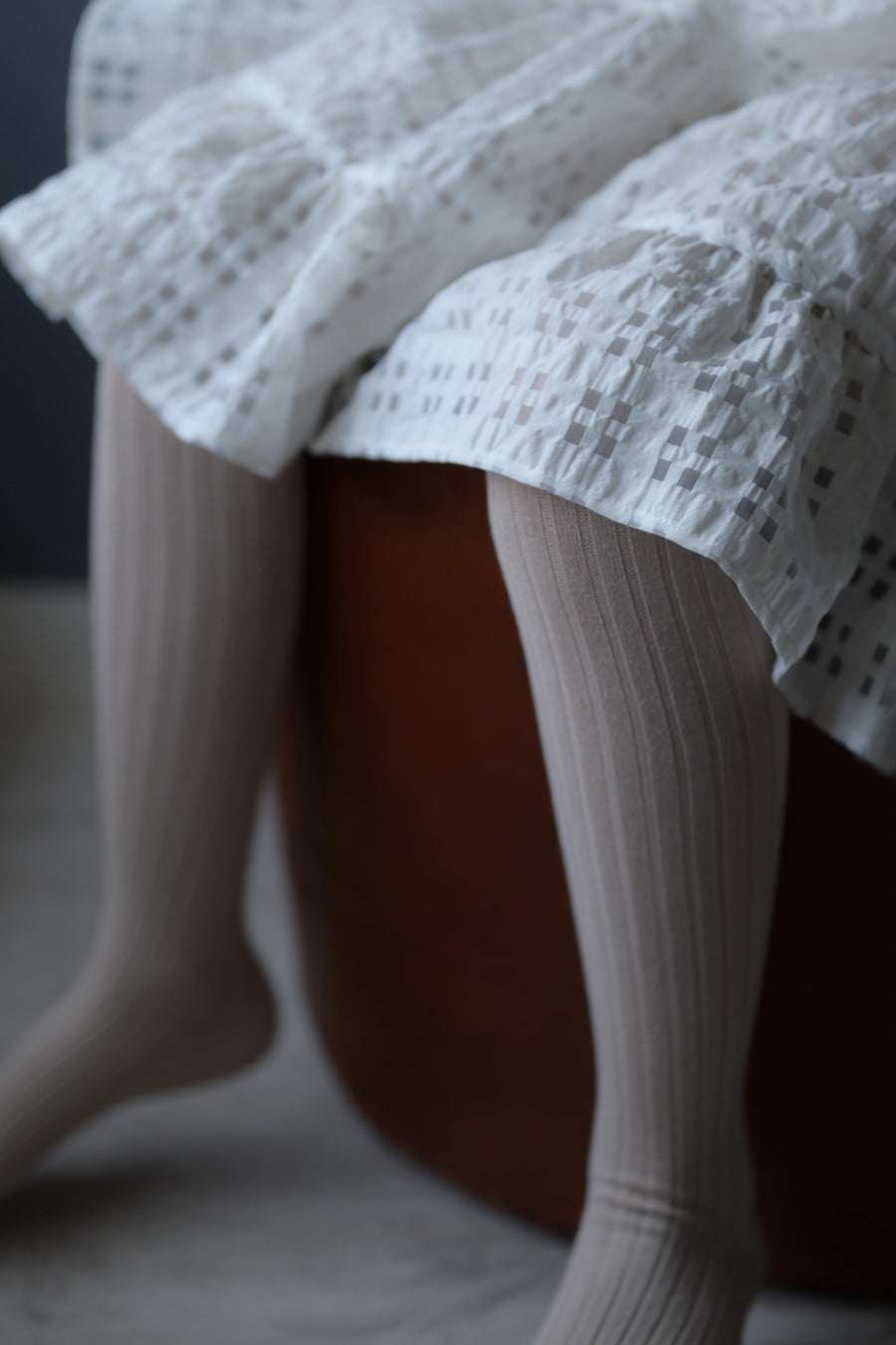 【ORDER】Check organdy skirt / white