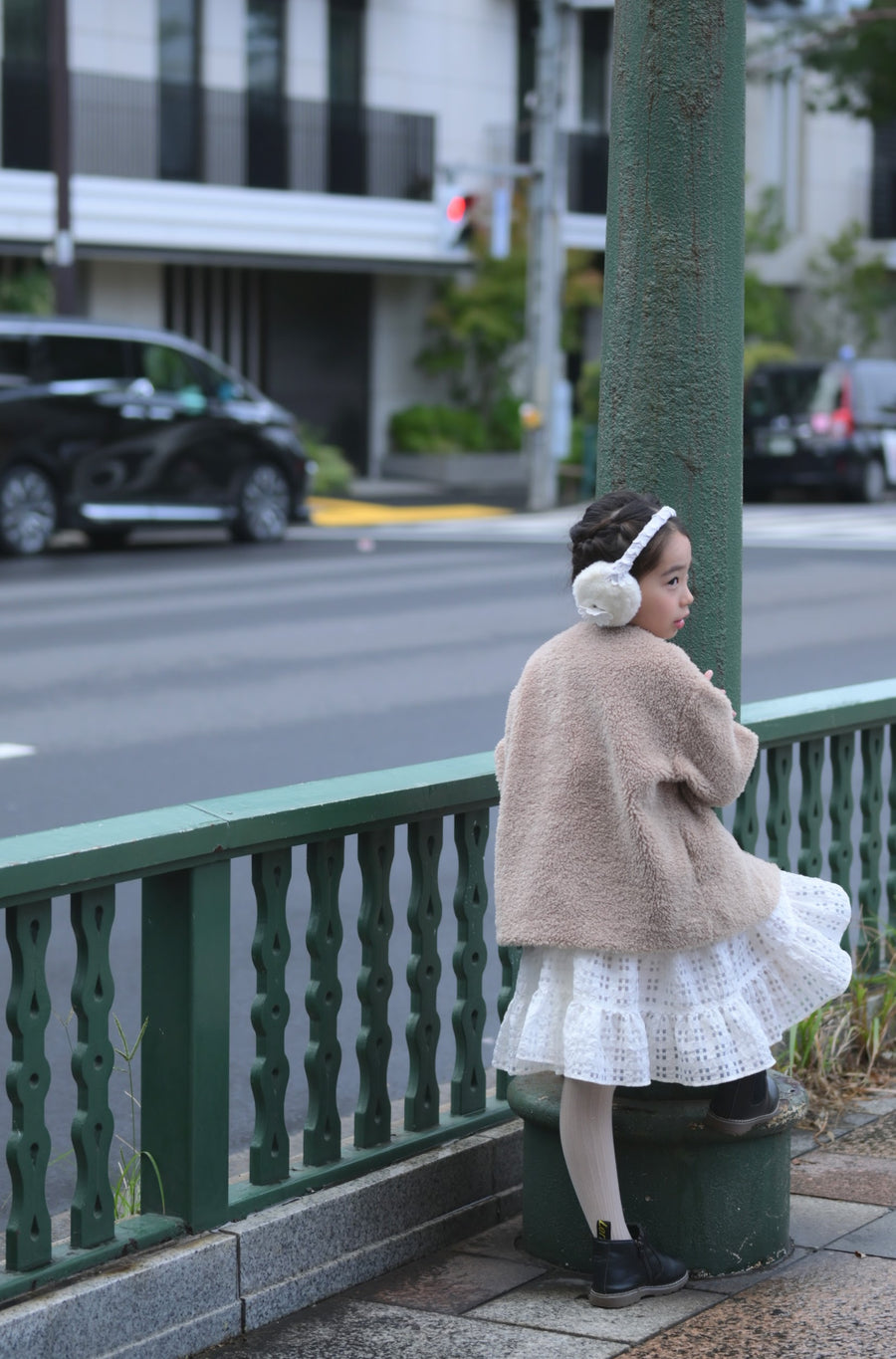 【SAMPLE SALE 11月9日21時〜販売開始】Fur long jacket / beige　120