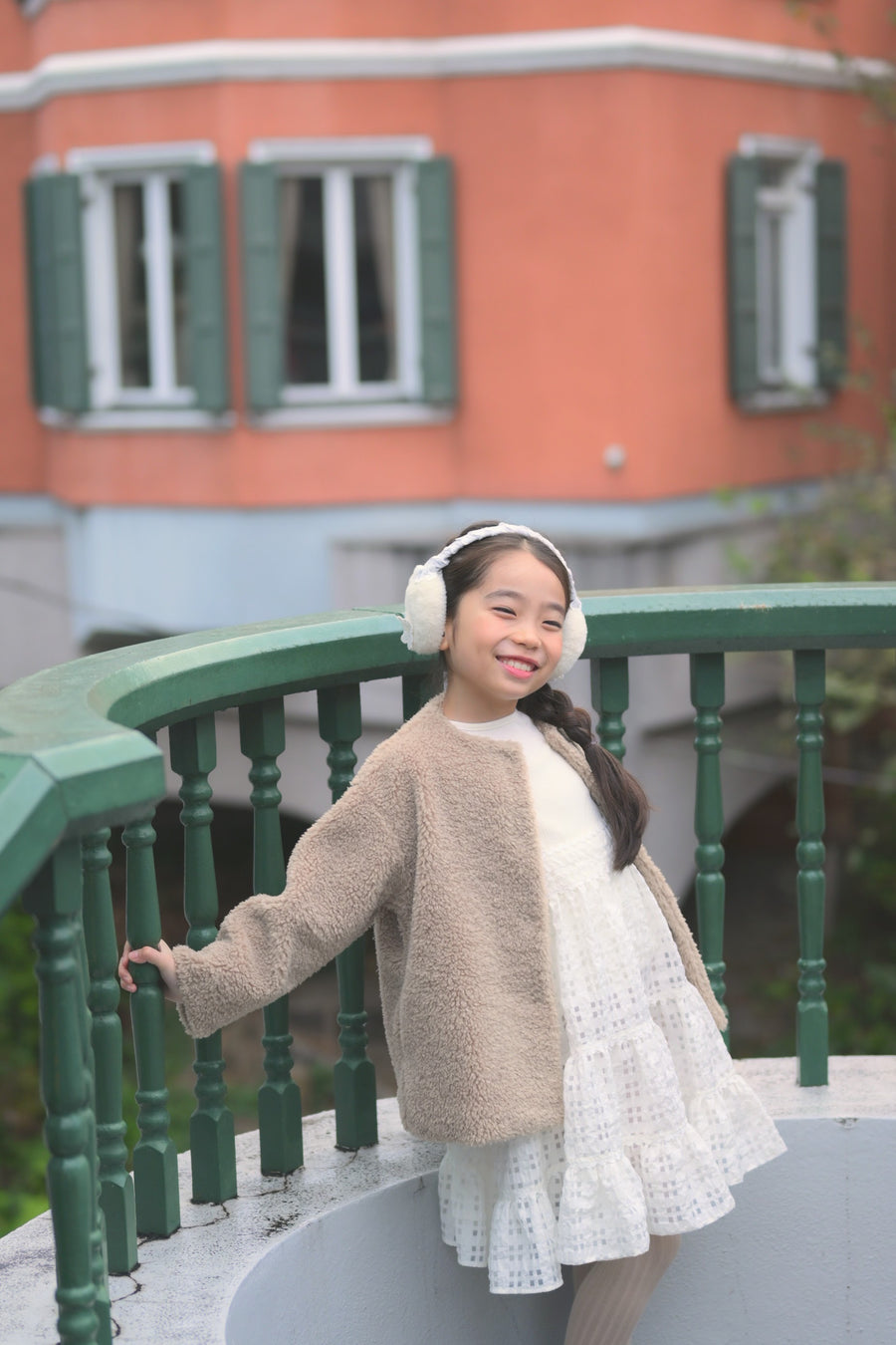 【SAMPLE SALE 11月9日21時〜販売開始】Fur long jacket / beige　120