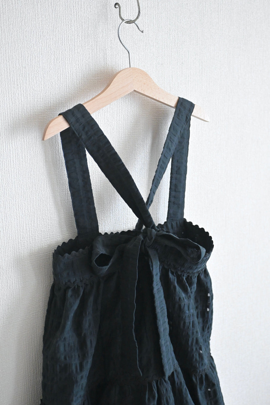 【ORDER】Check organdy skirt / black